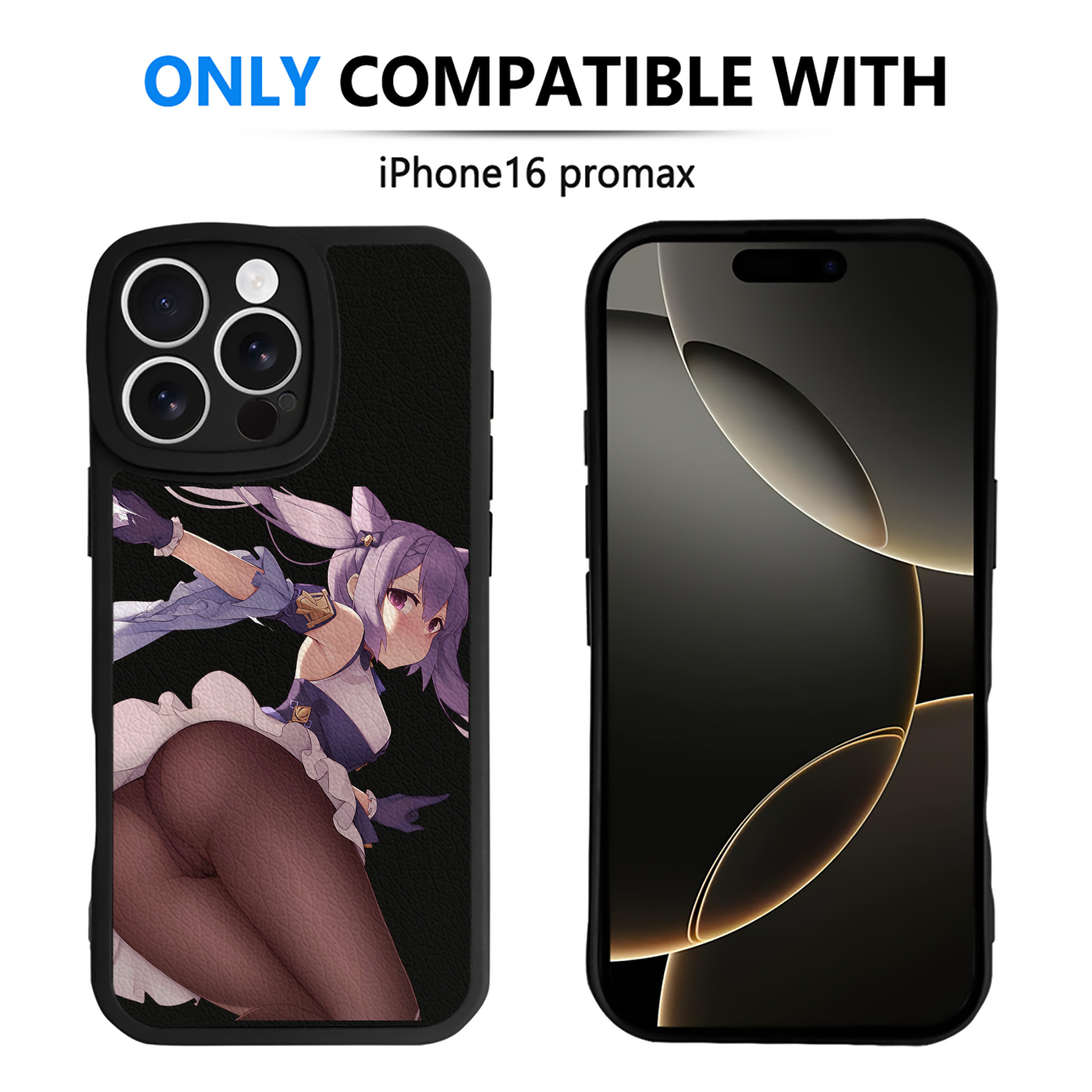 げんし神 刻晴 こくせい genshin Kokusei 【iPhone 16シリーズ対応】シリコンスマホケース（レザー調） 材質：シリコン